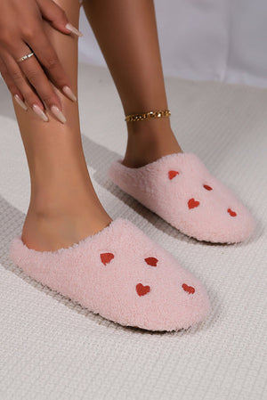 Heart Slippers Pink