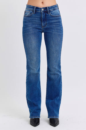 Judy Blue Mid Rise Thermal Non Distressed Bootcut Jeans