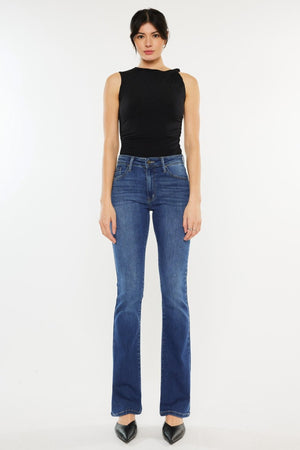 Kancan High Rise Slim Bootcut Non distressed Jeans