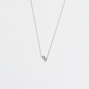 Initial Necklace Silver
