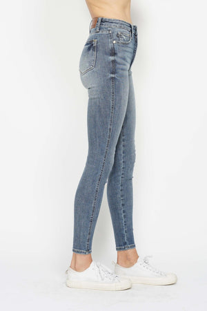 Judy Blue High Waist Tummy Control Contrast Wash Skinny Jeans