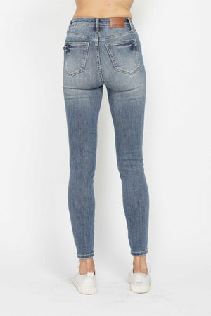 Judy Blue High Waist Tummy Control Contrast Wash Skinny Jeans