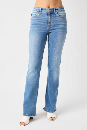 Judy Blue Mid Rise Vintage Non Distressed Bootcut Jeans