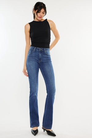 Kancan High Rise Slim Bootcut Non distressed Jeans