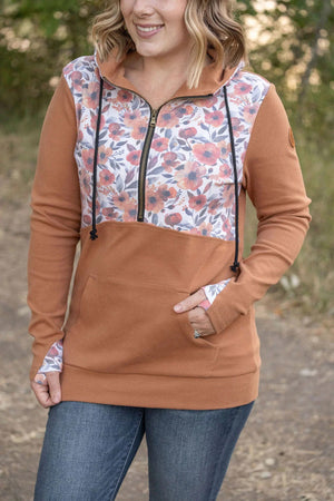 HalfZip Hoodie - Fall Floral Mix by Michelle Mae