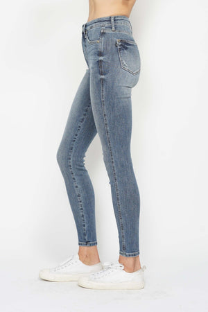 Judy Blue High Waist Tummy Control Contrast Wash Skinny Jeans