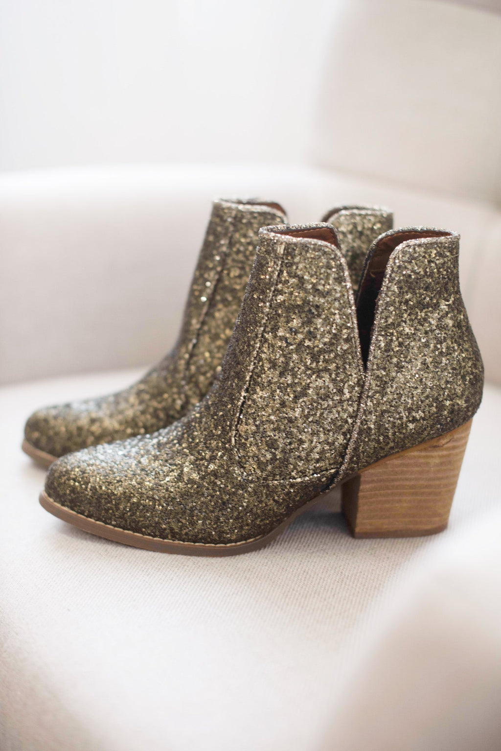 Fiera Booties in Bronze by Not Rated