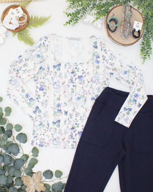 PREBOOK Alyssa Long Sleeve Top - Olive Meadow