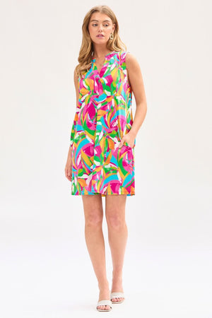 Dear Scarlett Lizzy Tank Dress in Multi