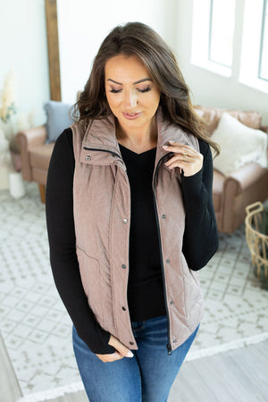 Remy Zip Up Vest - Mocha by Michelle Mae