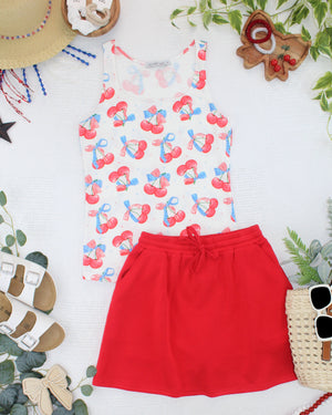Romy Tank - Patriotic Cherries by Michelle Mae