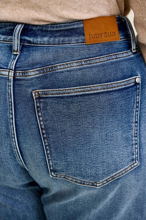 Judy Blue High Waist Rigid Magic Marlow Ark in Dark Time Weathered Indigo Jeans Petite