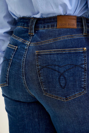 Judy Blue High Waist Tummy Control Claudia Ankle Wide Leg Jeans