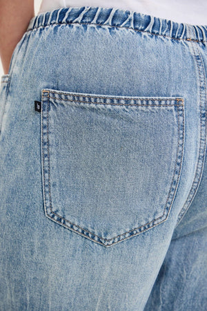 Judy Blue High Waist Palazzo Featherweight with Drawcord Denim Jeans