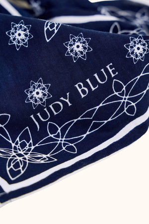 Judy Blue Mid Rise Ankle Wide with Back Darts & Bandana Loop Jeans