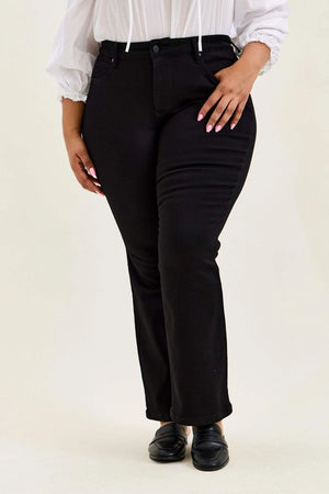 Judy Blue High Waist Tummy Control Black Bootcut Denim Jeans