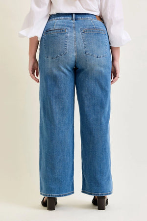 Judy Blue High Waist Trouser Column Jeans - Petite 30" Inseam
