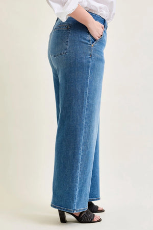 Judy Blue High Waist Trouser Column Jeans - Petite 30" Inseam