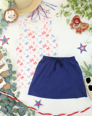 Serena Luxe Skort - Navy by Michelle Mae