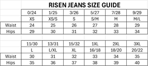 RISEN Mid Rise Crop Straight Leg Jeans