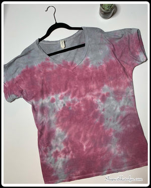 Smoke & Raspberries Tie Dye Tee w/ Pocket