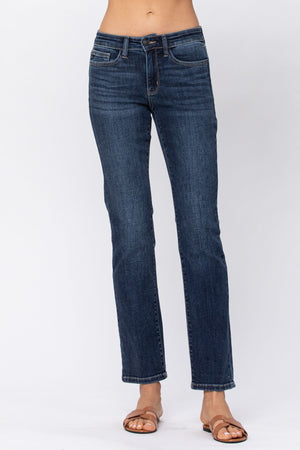 Judy Blue Mid Rise Straight Leg Non distressed Jean