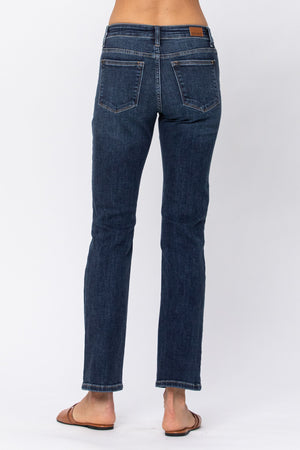 Judy Blue Mid Rise Straight Leg Non distressed Jean