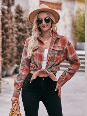 Plaid Dropped Shoulder Flannel Shirt - 7 colors