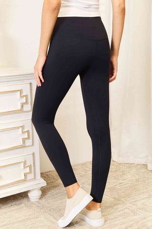 Wide Yoga Band Waistband Sports Leggings - 2 colors