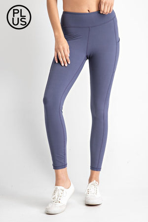 Yoga Pants with Pockets Asst colors - Buttery soft - Full Length - Firm hold