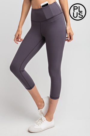 Capri Leggings in Black or Charcoal  - light athletic hold by Rae Mode