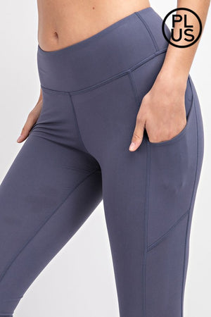 Yoga Pants with Pockets Asst colors - Buttery soft - Full Length - Firm hold