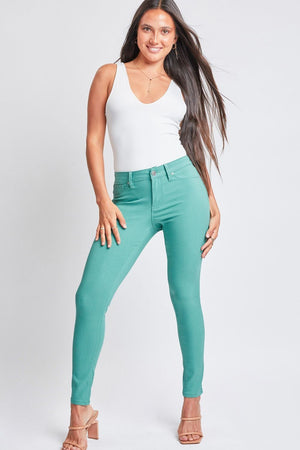 YMI Jeanswear Hyperstretch Mid-Rise Skinny Pants Sea Green