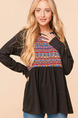 Haptics Bohemian Raglan Sleeve Top