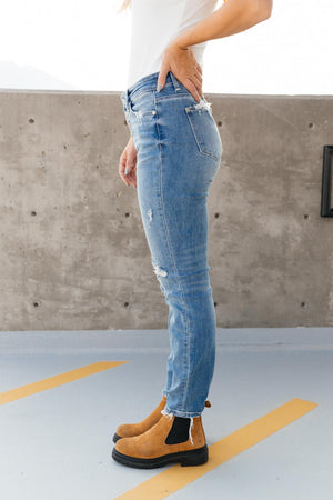 Judy Blue High Rise Boyfriend Button Fly Denim