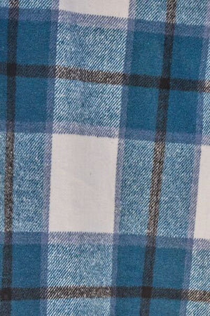 Plaid Flannel Button Up Lapel Collar Coat - 6 colors
