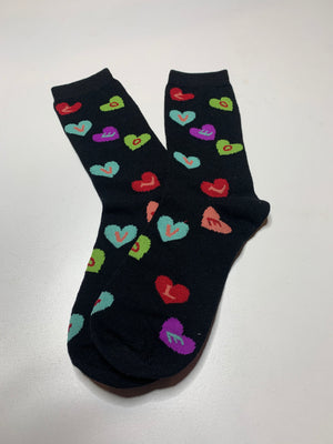 Valentines Day CREW Socks - Assortment heart