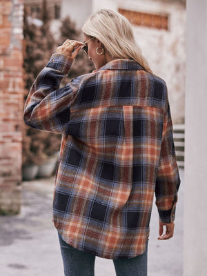 Plaid Dropped Shoulder Flannel Shirt - 7 colors