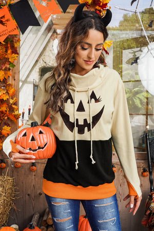 Long Sleeve Jack-O'-Lantern Graphic Sweatshirt - 2 colors