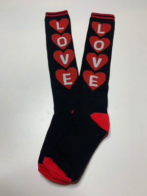 Valentines Day TALL Sock - Variety heart