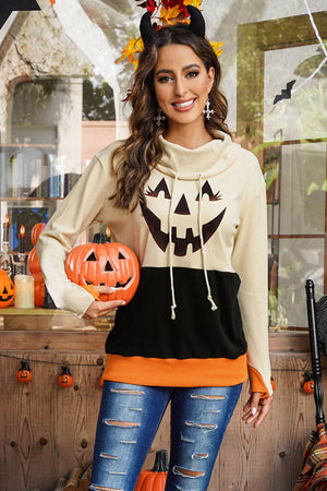 Long Sleeve Jack-O'-Lantern Graphic Sweatshirt - 2 colors