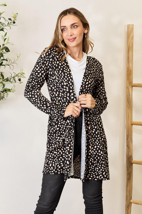 Heimish Spotted Open Front Cardigan