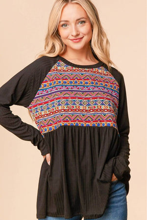 Haptics Bohemian Raglan Sleeve Top