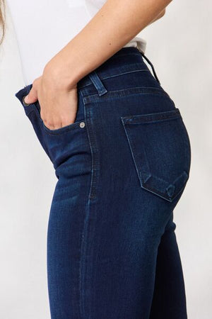 Kancan Mid Rise Non Distressed Flare Jeans