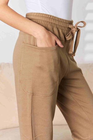 RISEN High Rise Relaxed Joggers Mocha