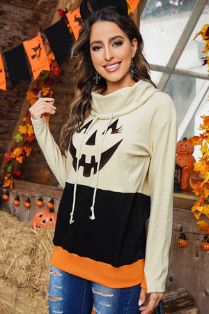 Long Sleeve Jack-O'-Lantern Graphic Sweatshirt - 2 colors