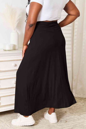 Soft Rayon Drawstring Waist Maxi Skirt Rayon - 3 colors