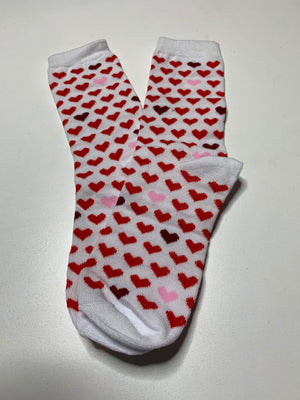 Valentines Day CREW Socks - Assortment heart