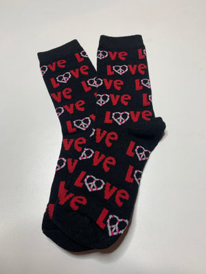 Valentines Day CREW Socks - Assortment heart