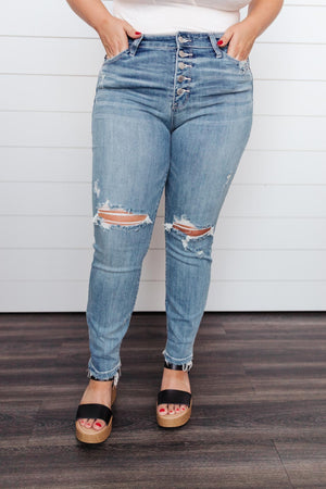 Judy Blue High Rise Boyfriend Button Fly Denim